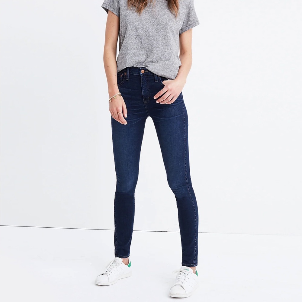 Madewell 10” High Rise Skinny Jeans in Hayes Wash